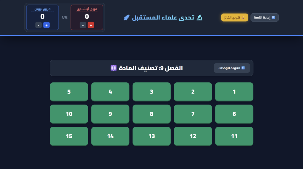 تحدي علماء المستقبل – مراجعة العلوم
